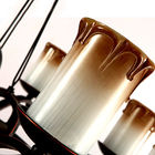 بوردو ماتي شمعة زجاج مهب الثريا الحديثة أضواء الثريا الإضاءة/التقليدية