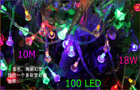 100 لمبات 18 واط في الهواء الطلق LED أضواء سلسلة الأبيض الدافئة، LED غلوب سلسلة الأنوار