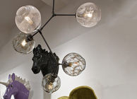 شفافة التشعب فقاعات الزجاج تعليق الأنوار لغرفة الطعام ديكور