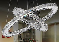 الفاخرة K9 كريستال كروم 18W LED الحديثة الثريا الإضاءة 7500K - 8000K لنقابة المحامين / فندق