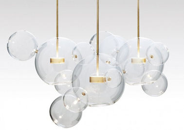 الزجاج الكرة الثريات مجموعات، LED الثريا مصباح للفندق وغرفة المعيشة