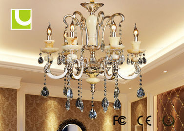 غرفة نوم فاخرة 110V / 220V سقف كريستال مصباح 18 ضوء الثريا 115 × 110 سم